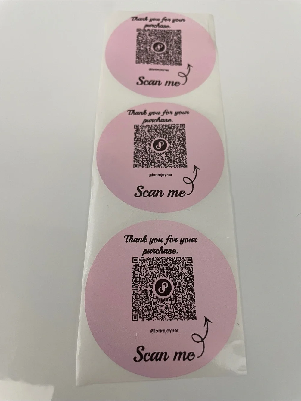 100 Custom 2” circle labels with your QR code or Thank You! - Picture 4 of 8